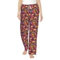 thumbnail image 2 of Picia Skull blue daisy flower Womens Soft Woven Cotton Elastic Waistband Sleep Pajama Pant Lounge Sleep Pant With Pockets And Drawstring-Small, 2 of 9