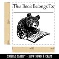 thumbnail image 2 of This Book Belongs to Baby Bear Reading Self-Inking Rubber Stamp Ink Stamper - Blue Ink - Small 1 Inch, 2 of 7