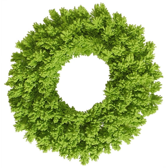 Vickerman 36" Plastic Fir Artificial Christmas Wreath in Flocked Lime Green