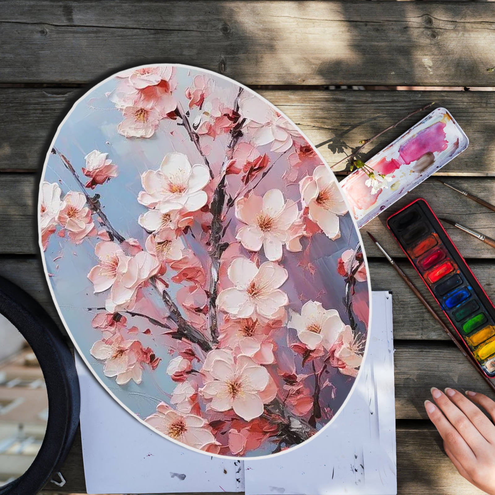 MLINS  2 PCS Oval Canvases for Painting Oil Frame Creative Drawing Board Child