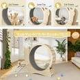 thumbnail image 4 of Homall Roue d'Exercice pour Chat, Grande Roue de Course d'Exercice pour Chat de 48 Pouces avec Mécanisme de Verrouillage/roue Silencieuse/piste Tapis, Tapis Roulant pour Chats d'Intérieur, Bois Naturel, 4 of 7