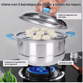 thumbnail image 2 of Batería De Cocina Juego De Ollas Acero Inoxidable 410 plata/azul, 2 of 5