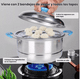thumbnail image 2 of Batería De Cocina Juego De Ollas Acero Inoxidable 410 plata/azul, 2 of 5