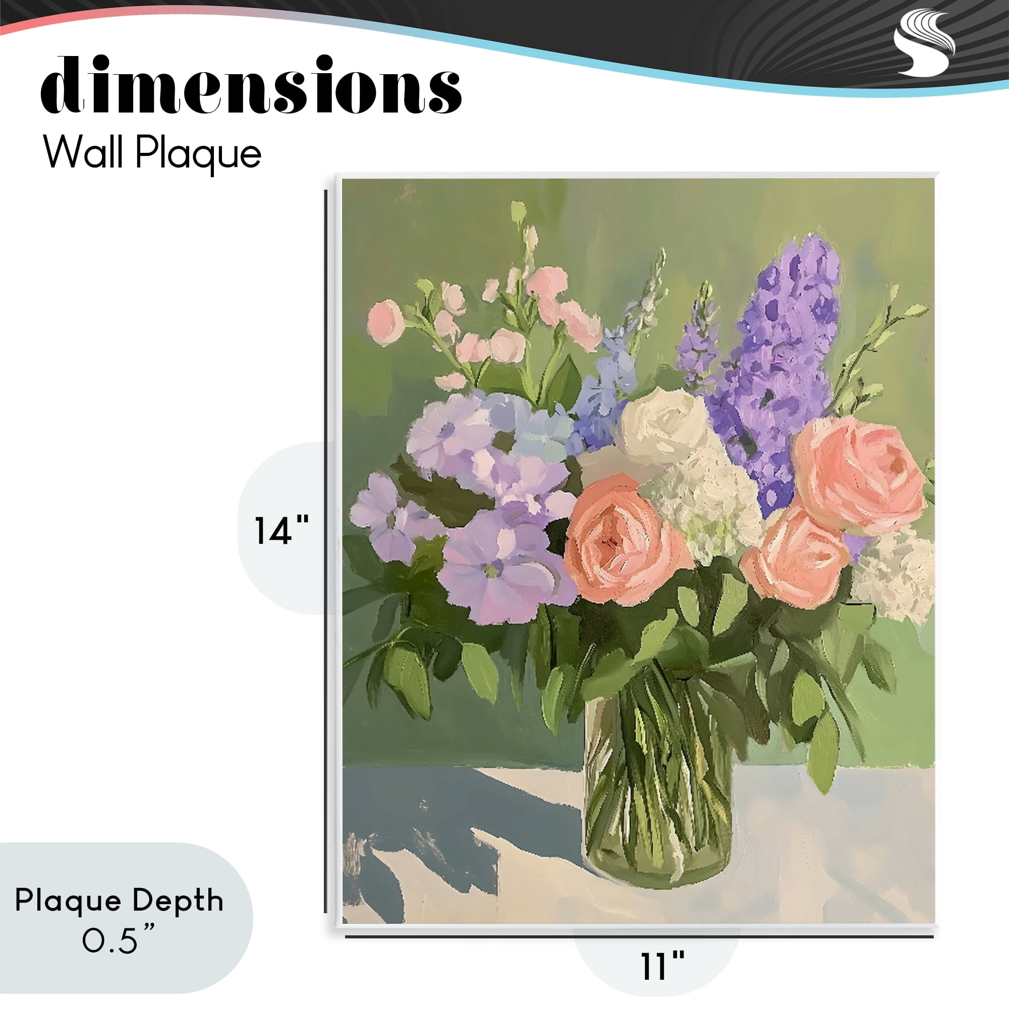 Stupell Industries Mixed Roses & Lilacs Bouquet Wall Plaque Art, design by The Prints Vibe