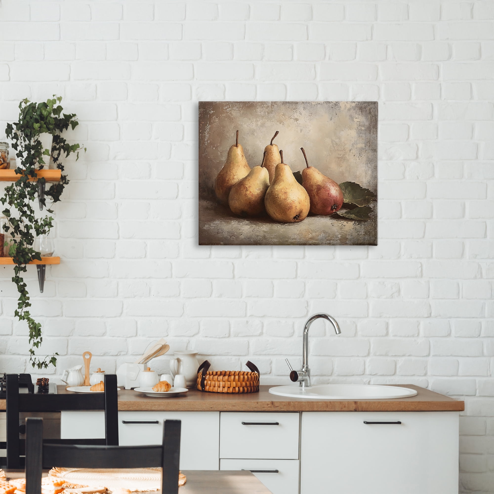 Stupell Industries Neutral Pear Still Life Canvas Wall Art, design by Franklyn Gregory