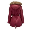 thumbnail image 4 of Lilgiuy Women's Top Hooded Outwear Thickening Coat Long Sleeve Coat Parkas Hot Pink，6（M） Winter Dresses for 2022, 4 of 4