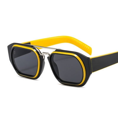 Mens Retro Square Sunglasses UV400 Protection for Outdoor Sports, Cycling, and Fashion Wear