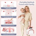 thumbnail image 2 of COOSEYA Baby Bathtub ,Collapsible Baby Bathtub , Bath Tub with Cushion and Thermometer ,Newborn to Toddler Portable Travel Multifunctional Bathing 0-2 Years (Bear/Pink), 2 of 8