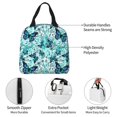 thumbnail image 3 of Yiaed Blue Floral with Butterflies Print Insulated Lunch Bag Reusable Cute Tote Lunch Box, Leakproof Cooler Lunch Bags for Work Office Travel School Picnic, 3 of 5