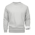 thumbnail image 6 of Wrtxtat Mens Fuzzy Sherpa Sweatshirts Winter Thick Warm Fleece Lined Long Sleeve Crewneck Pullover Tops Heavyweight Loungwear Underwear Shirts with Pockets Z02-Gray XL, 6 of 9