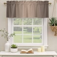 thumbnail image 3 of Brown Ombre Valances for Windows, Decorative Rod Pocket Window Valance Curtains, Modern Gradient Abstract Art Short Curtain Drapes for Kitchen/Bathroom/Living Room, 2 Panels, 42" W x 12" L, 3 of 8