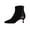 Black, variant on Beige Women'S Ankle Boots Winter Fashion Pointed Toe Splicing Back Zipper Low Heel Dress Boots Comfortable Casual Flock
