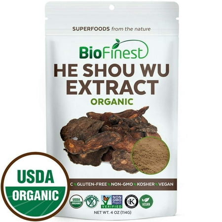 Biofinest He Shou Wu (Fo-Ti) Extract Powder - 100% Freeze-Dried Superfood - USDA Certified Organic Kosher Vegan Raw Non-GMO - Stamina Immunity Energy Tonic - For Smoothie Beverage Blend (4 (Best Foods For Immunity)
