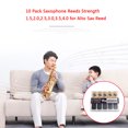 thumbnail image 4 of fashionhome 10pcs Soprano Saxophone Reed Sax Reed Kit with Storage Box Musical Instrument Accessory, 3.5 Strength, 4 of 9