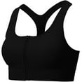 thumbnail image 4 of Joau Women's Front Zipper Closure Ribbed Sports Bra High Impact Support Breathable Comfort Racerback Workout Yoga Bras with Removable Pads, 4 of 4