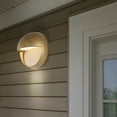 thumbnail image 6 of JONATHAN Y Orbe 6.25" Outdoor Metal/Glass Integrated LED Wall Sconce, Antique Gold, 6 of 11