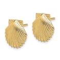 thumbnail image 6 of 14k Yellow Gold 2-D Polished Scallop Shell Post Earrings, 6 of 7