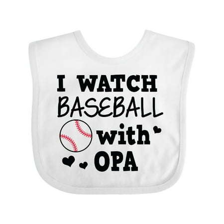 

Inktastic I Watch Baseball with My Opa Gift Baby Boy or Baby Girl Bib