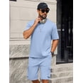 thumbnail image 4 of COOFANDY Mens Short Sets 2 Piece Outfits Summer Casual T Shirts and Shorts Set with Cargo Pockets Athletic Tracksuit, 4 of 6