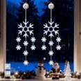 thumbnail image 1 of Christmas Window Lights, 2pcs LED Snowflake Curtain Fairy Lights with 8 Modes, Christmas String Lights Battery Powered for Indoor Outdoor Window Weddi, 1 of 4