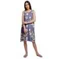 thumbnail image 2 of Moomaya Round Neck WoMen's A-Line Nightdress Sleeveless Printed Cotton Nightwear, 2 of 6