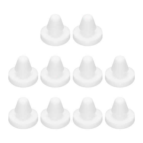 10pcs Hole Plug 3/16 Inch (6.2mm) Button Plugs Fit for 5mm Hole, Snap in Locking Hole Tube Plug Gel, White