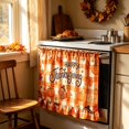 thumbnail image 4 of Darzheoy Thanksgiving Oven Door Skirt, Pumpkin Maple Leaf Turkey Ribbon Ties, Fall Decor Thanksgiving Indoor, Stove Decorative Curtain No-Drill for Home Kitchen, 4 of 6