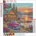 thumbnail image 2 of HsdsBebe Truck House DIY Diamond Art Painting Kit, Art Craft Gem Painting Adult and Children Diamond Art, 2 of 6