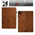 thumbnail image 3 of GSFY Case for 2024 iPad Air 11 Inch M2, PU Leather Slim Wallet Stand Protective Smart Shell Auto Sleep Wake for iPad Air 11 6th/ iPad Air 10.9 4th &5th/ iPad Pro 11 (2018-2022), Brown Blocks, 3 of 8