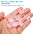 thumbnail image 3 of Uxcell 100 Pcs Gold-Plated Acrylic Cherry Blossom Flower Beads, Pink Gradient, 3 of 7