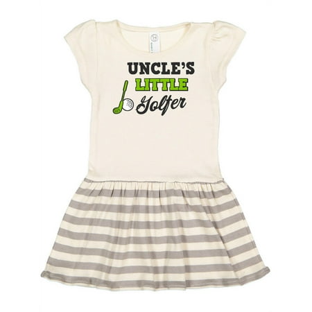 

Inktastic Uncles Little Golfer with Golf Club and Ball Gift Toddler Girl Dress