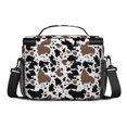 thumbnail image 3 of Cow Print Pattern Insulated Lunch Box for Women Men, Medium Leakproof Cooler Bag with Adjustable Strap, 10"x6.7"x8", 3 of 6
