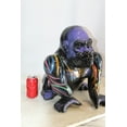thumbnail image 2 of Nifao Fiberglass Gorilla Statue Colored with Dripping paint – Home Decor Sculpture, 14"L x 15"W x 17"H, 2 of 12