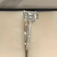 thumbnail image 4 of 2Ct Princess Cut Simulated Diamond Cluster Solitaire With Accents Women's Engagement Ring 14K White Gold Plated Silver For Her, 4 of 5