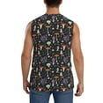 thumbnail image 4 of Lsque Mushroom Print Men's Cotton Blend Sleeveless Muscle Shirts (S-3XL)- Moisture Wicking, Odor Protection, UPF 30+,Large, 4 of 8