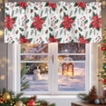 thumbnail image 5 of Valances for Windows Watercolor Farm Red Flowers Rod Pocket Short Curtain for bathroom living room bedroom Pine Fruit Country Floral 1 Panel 42x12in, 5 of 7