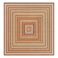 thumbnail image 3 of Unique Loom Baja Outdoor Collection Area Rug - Ensenada (5' 3" Square Burgundy/Green), 3 of 7