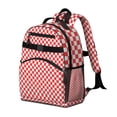 thumbnail image 2 of Red White Checkerboard Checkered Pattern Backpack for School,Cute School Bag,Schoolbag with Adjustable Shoulder Straps & Padded Back,15.25"x11.5"x5.25", 2 of 5