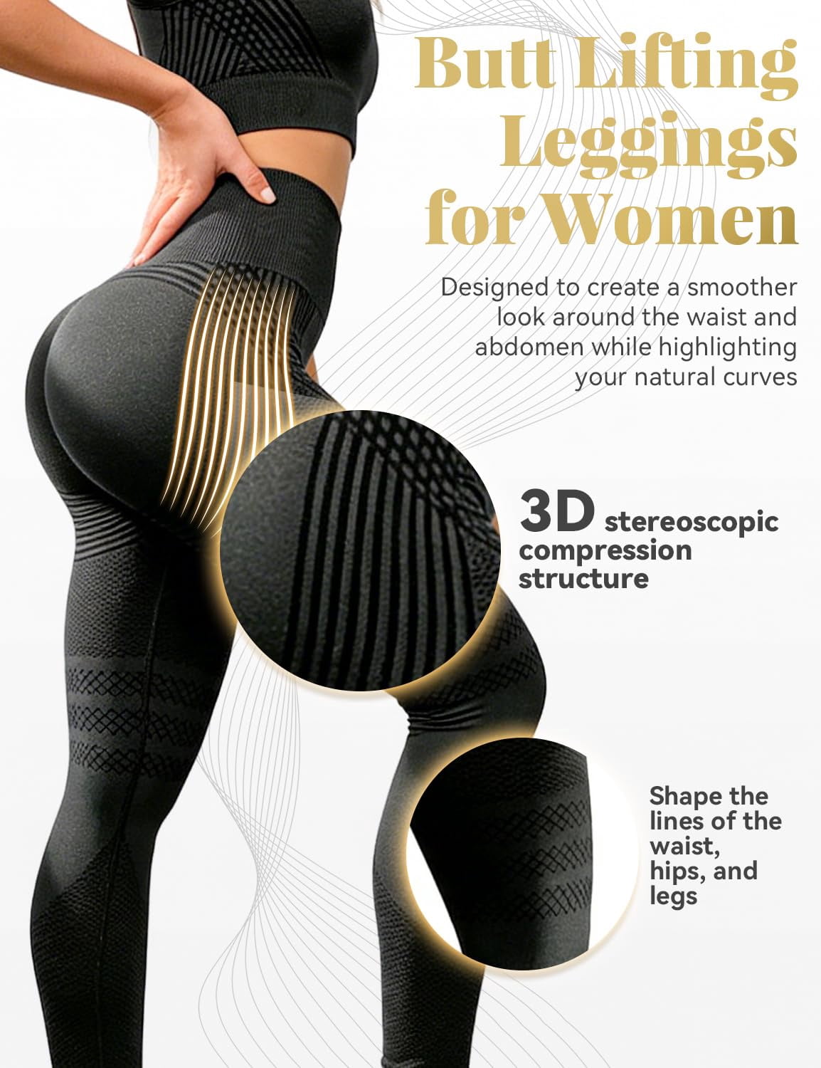 Ionix Labs Leggings - Anti Cellulite 3D Resistance Band Leggings For Women Compression, Butt Lifting Tummy, Gym Workout Control Yoga Pants,Ionix 6D Cellulite-Reducing Leggings,Ionix Leggings