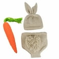 thumbnail image 1 of FELTECHELECTR 1 juego de disfraz para sesión de fotos de Pascua para recién nacidos, gorro de punto de ganchillo, pantalones y accesorios para fotos., 1 of 7