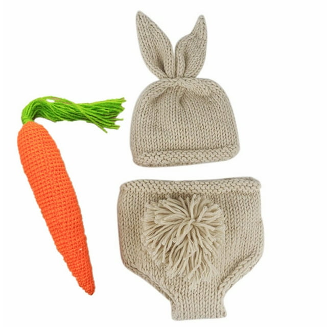 1 juego de accesorios para fotografía de recién nacidos, trajes de fotos de Pascua, disfraz de conejo para sesión fotográfica