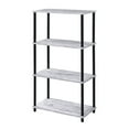 thumbnail image 2 of Antique White and Black Bookshelf with 4 Shelves, 2 of 5