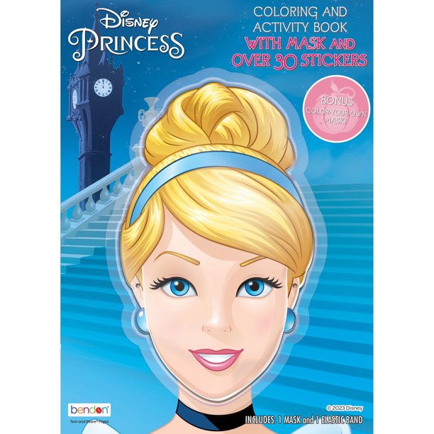 Disney Princess Coloring and Activity Book with Paper Mask, 48 Pages