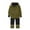 Army Green, variant on One Piece Snowsuits Reflective Strip Fluffy Hooded Waterproof Windproof Outdoor Winter Snowboarding Ski Suits Jumpsuits Blue