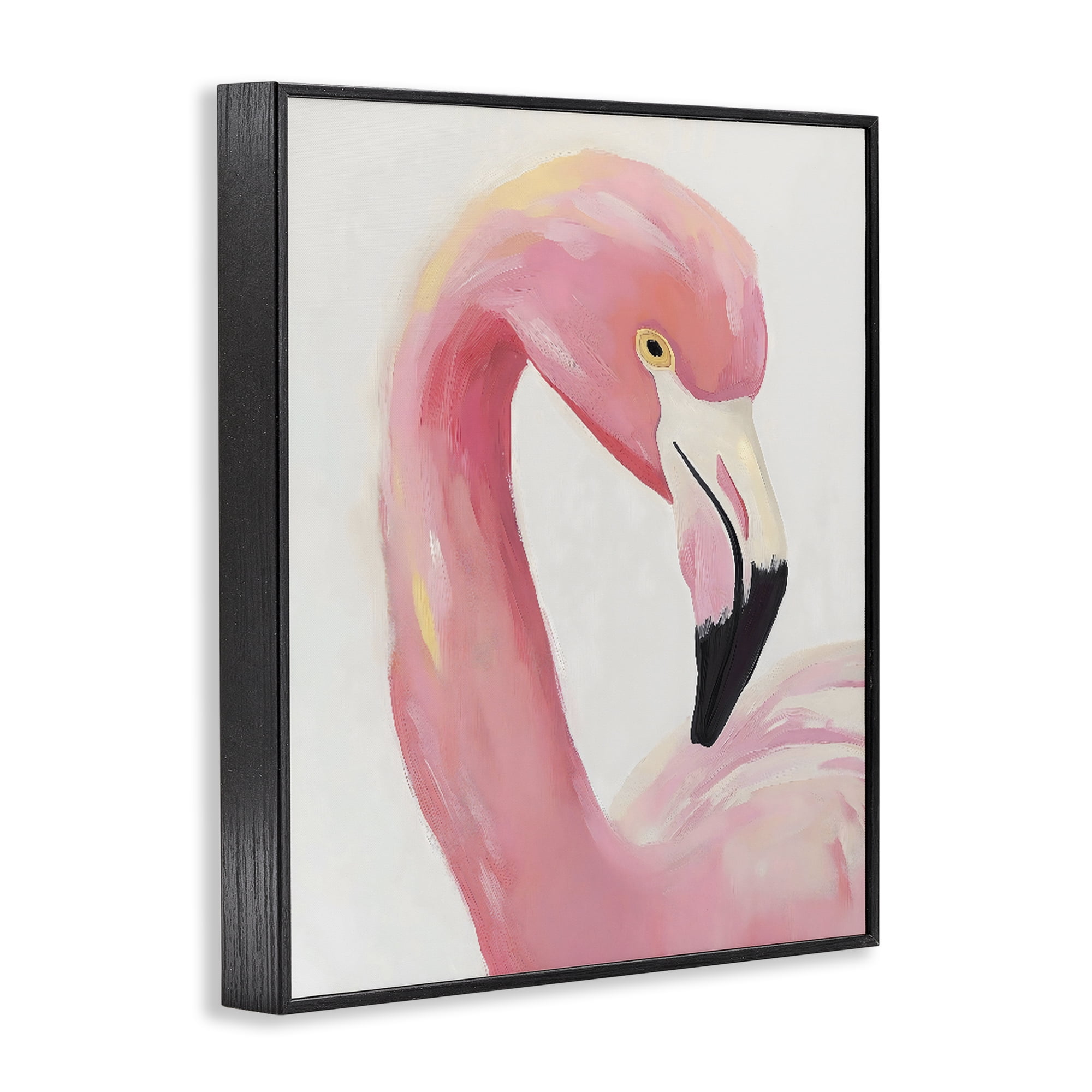 Stupell Industries Serene Pink Flamingo Portrait Black Framed Giclee Art, design by The Prints Vibe