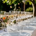 thumbnail image 5 of Crown Display 40 Premium Disposable Clear Glass look Silver Rim Plastic Bowls - 24 oz., 5 of 7