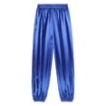 thumbnail image 3 of SiiRoh Women's Indian Belly Dance Satin Harem Pants Loose Solid Color Hippie Trousers Pantalons Royal Blue S, 3 of 7