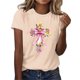 thumbnail image 2 of Blusas de Manga Corta para las Mujeres Divertida Impresión Cuello Redondo Camiseta Vintage, Blusas de Primavera para las Mujeres, 2 of 4