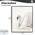 thumbnail image 4 of Stupell Industries Transitional White Swan in Repose Black Framed Giclee Art, 11 x 14, by Sara Baker, 4 of 8