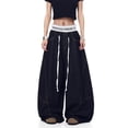 thumbnail image 2 of Vividxx Women's Casual Pants High Waisted Retro Contrast Wide Leg Jeans Comfortable Loose Fit Fashion Trousers For Daily Wear Comfortable, 2 of 9